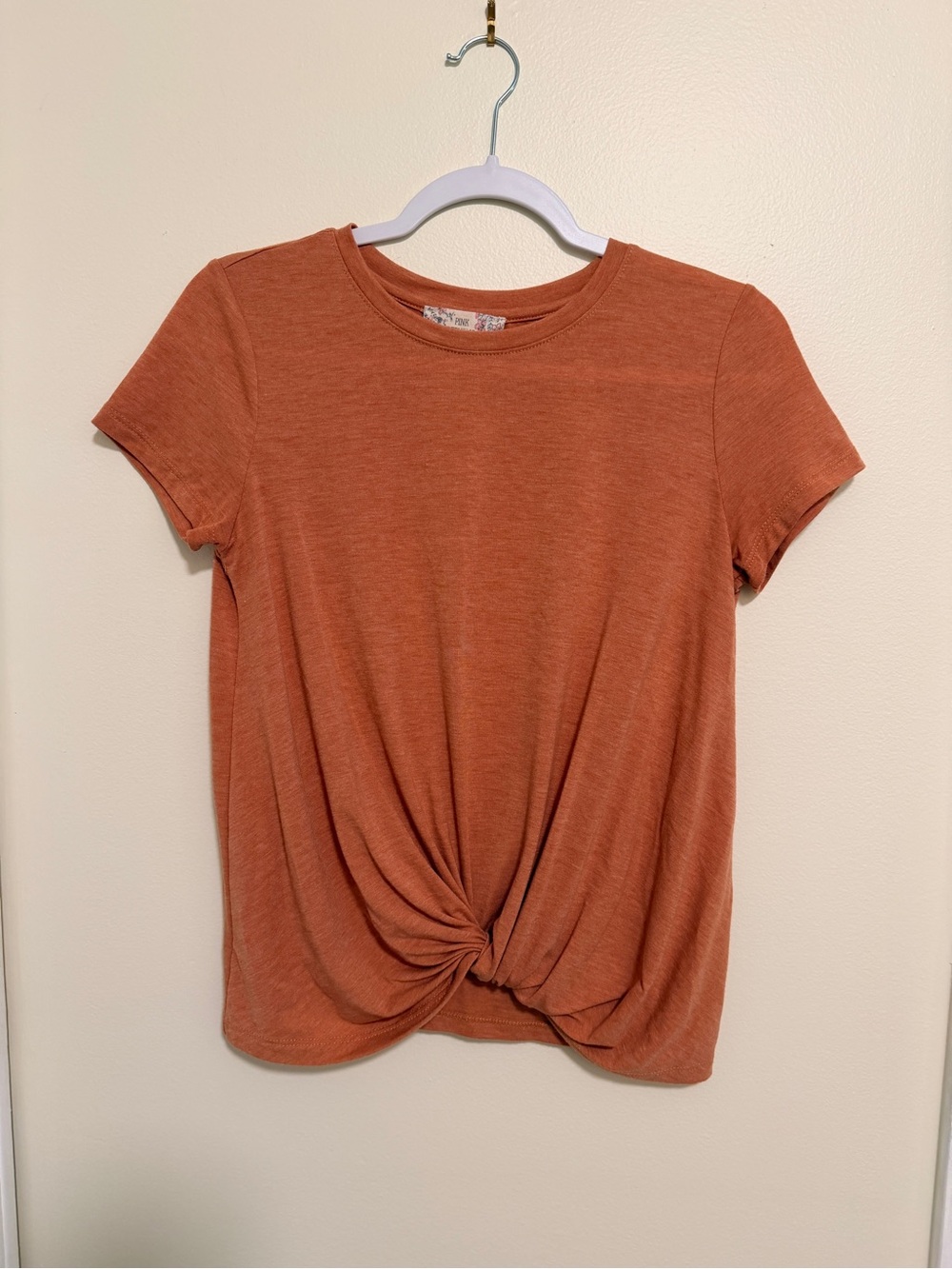 Women’s Pink Republic Twisted Front Short Sleeve Top - Rust